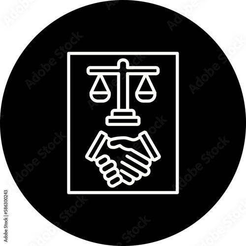 Law Line Inverted Icon