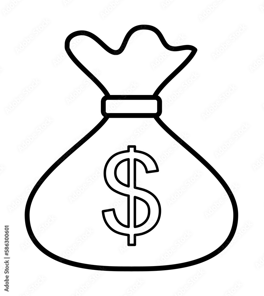money bag icon. Element of mobile banking for smart concept and web apps. Thin line money bag icon can be used for web and mobile money bag icon. Element of mobile banking for smart concept and web apps. Thin line money bag icon can be used for web and mobile