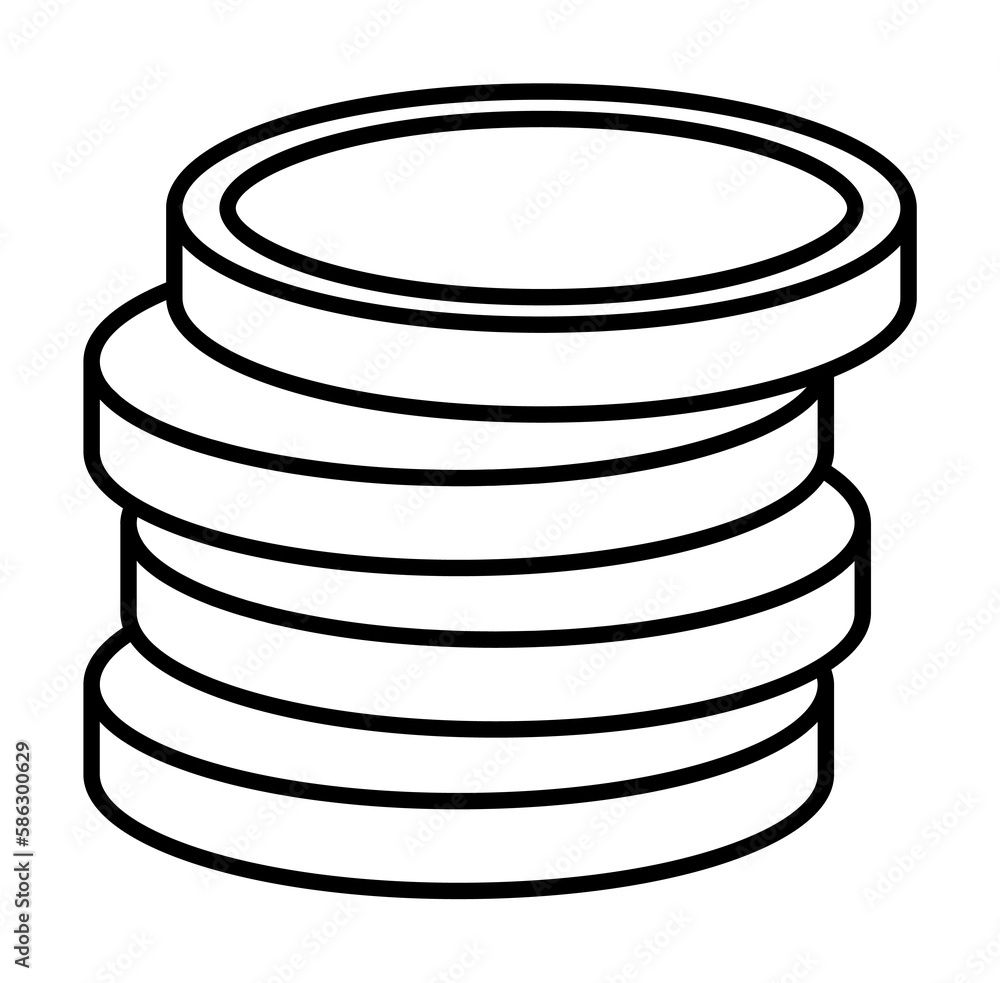 coins icon. Element of mobile banking for smart concept and web apps. Thin line coins icon can be used for web and mobile coins icon. Element of mobile banking for smart concept and web apps. Thin line coins icon can be used for web and mobile