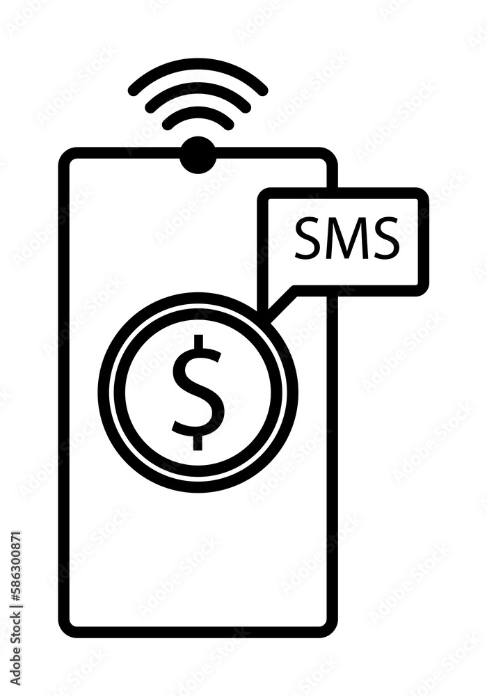 message about the receipt of money in mobile banking icon. Element of mobile banking for smart concept and web apps. Thin line message receipt of money in mobile banking icon message about the receipt of money in mobile banking icon. Element of mobile banking for smart concept and web apps. Thin line message receipt of money in mobile banking icon