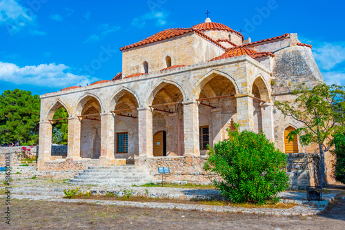Metamorphosis Sotiros church at Pilos castle in Greece photo