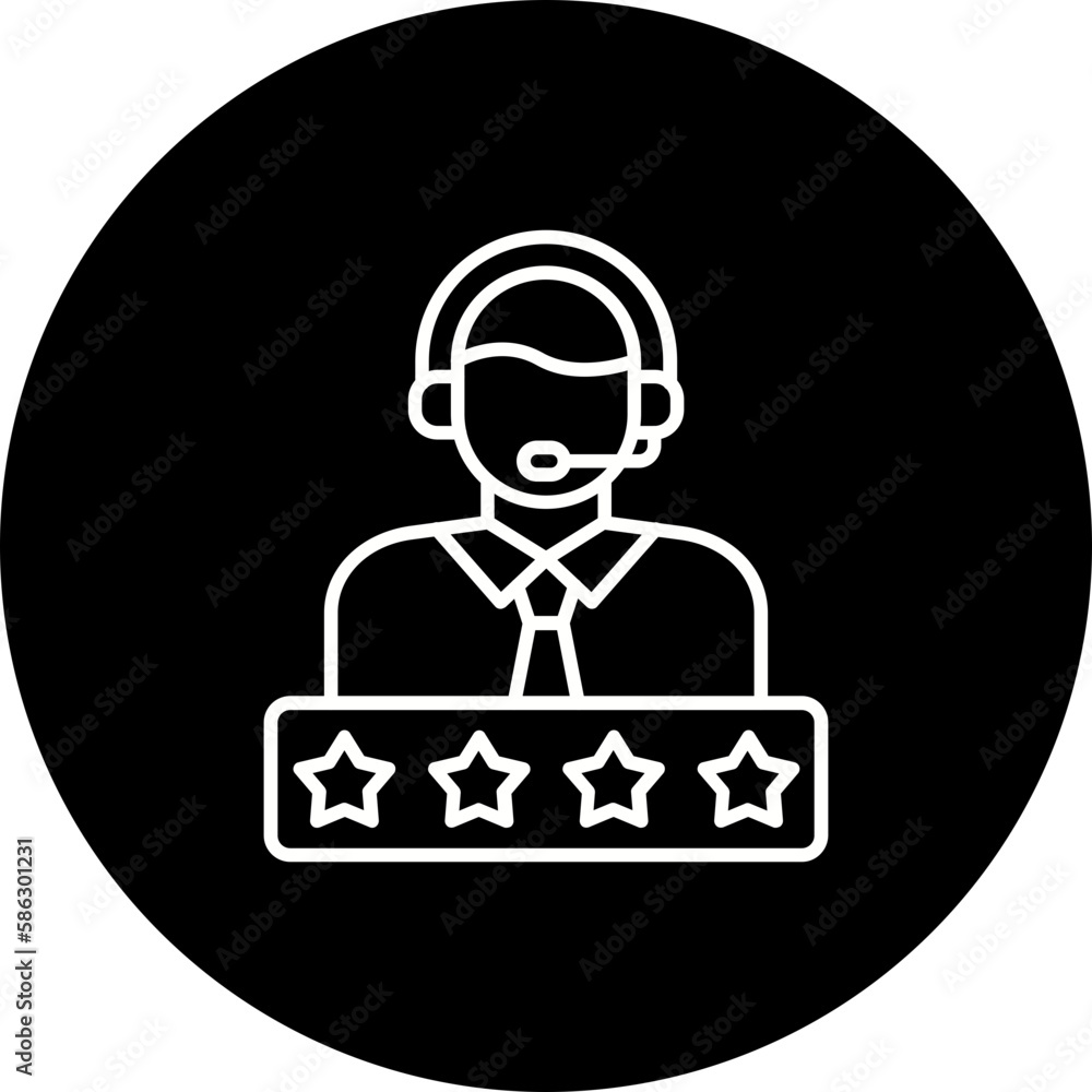 Rating Line Inverted Icon