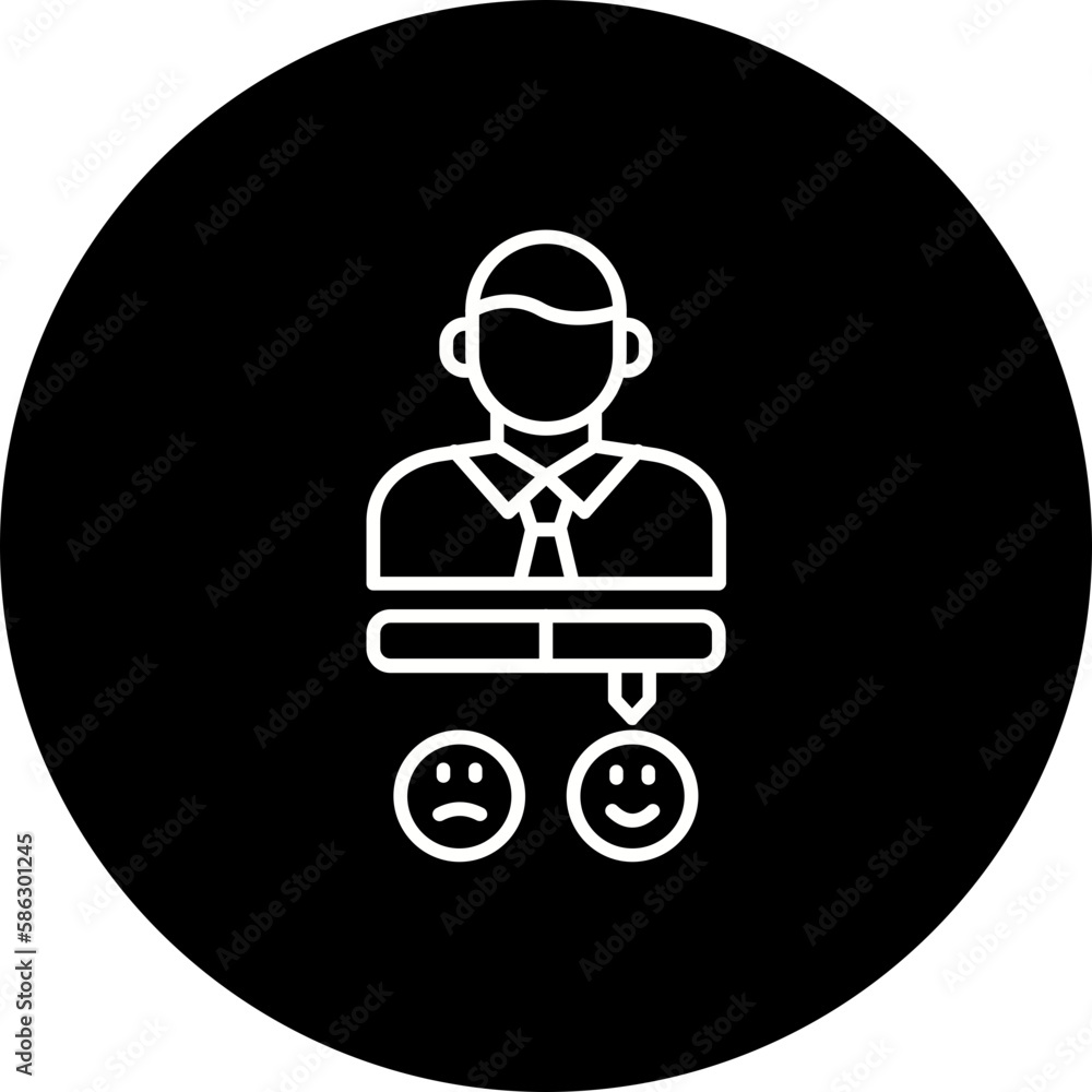 Satisfaction Line Inverted Icon Satisfaction Line Inverted Icon