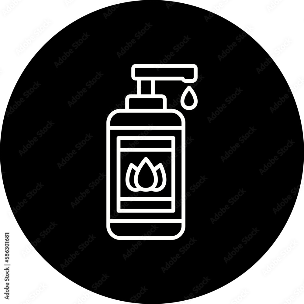 Lotion Line Inverted Icon Lotion Line Inverted Icon