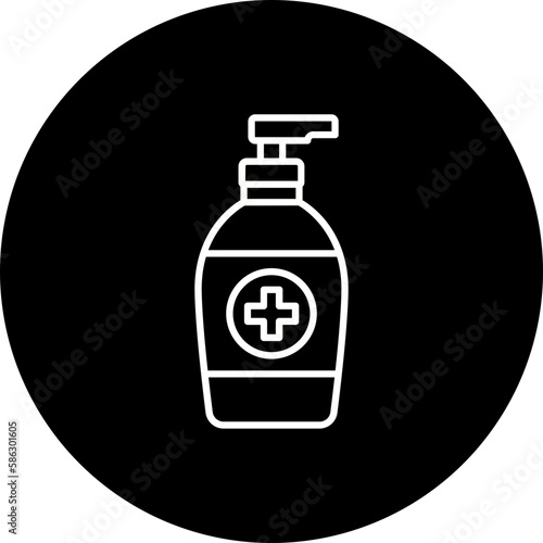 Antiseptic Line Inverted Icon