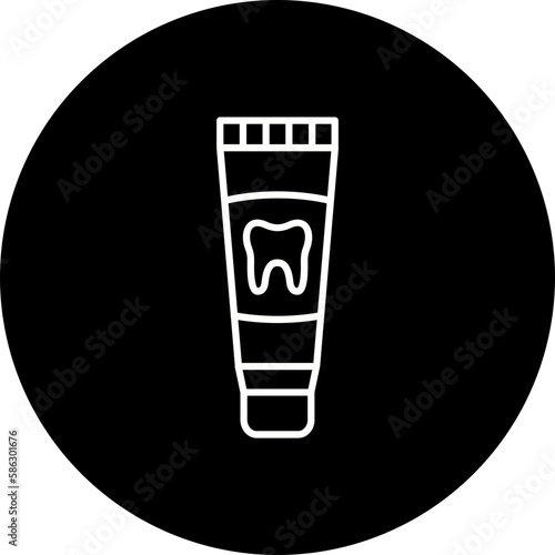 Toothpaste Line Inverted Icon