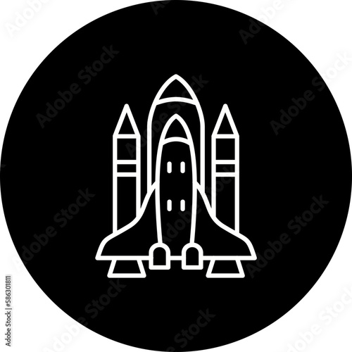 Space Shuttle Line Inverted Icon