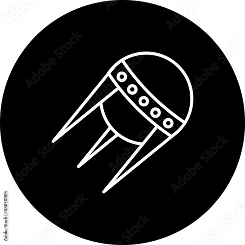 Sputnik Line Inverted Icon