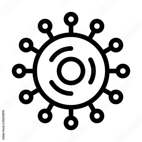 virus icon. Element of science icon for mobile concept and web apps. Thin line virus icon can be used for web and mobile
