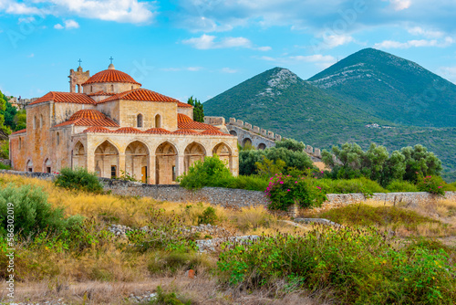 Metamorphosis Sotiros church at Pilos castle in Greece photo