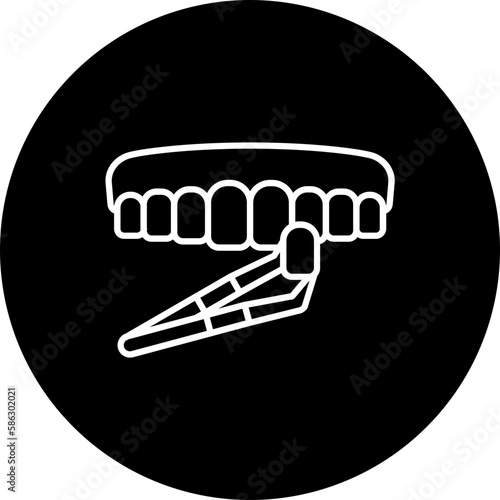 Dental Veneer Line Inverted Icon