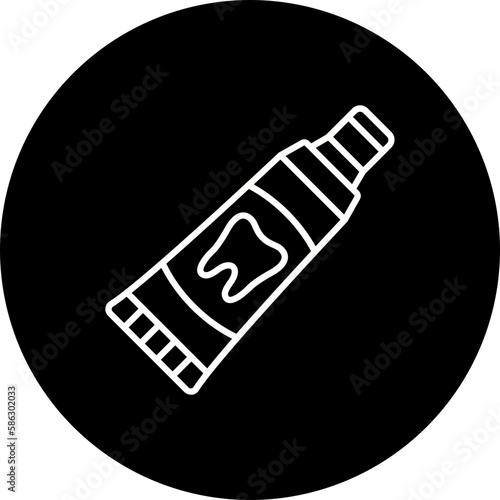Toothpaste Line Inverted Icon