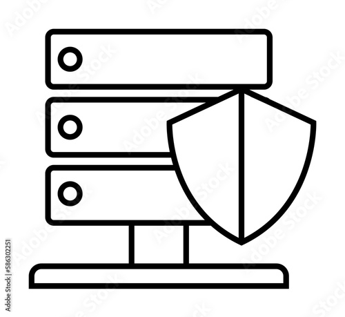 shield protection icon. Element of cyber security icon for mobile concept and web apps. Thin line shield protection icon can be used for web and mobile