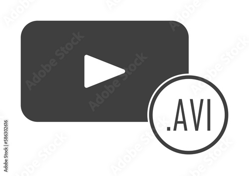 avi file icon. One of the collection icons for websites, web design, mobile app photo