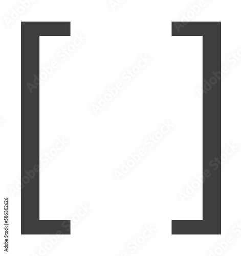 square bracket icon. One of the collection icons for websites, web design, mobile app