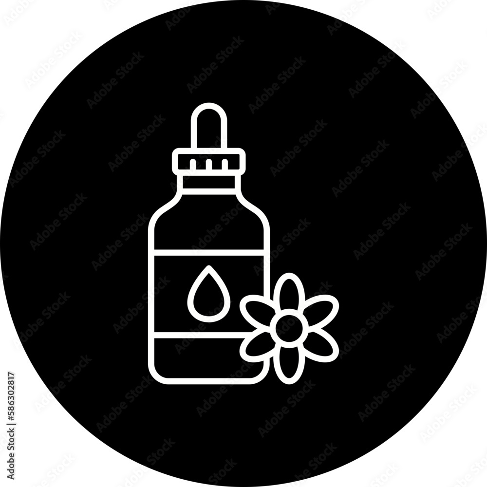 Essential Oil Line Inverted Icon Essential Oil Line Inverted Icon