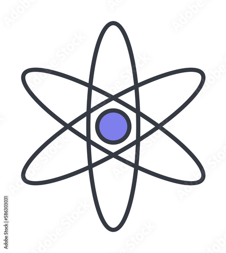 atoms icon. Element of web icon with one color for mobile concept and web apps. Thin line atoms icon can be used for web and mobile. Premium icon