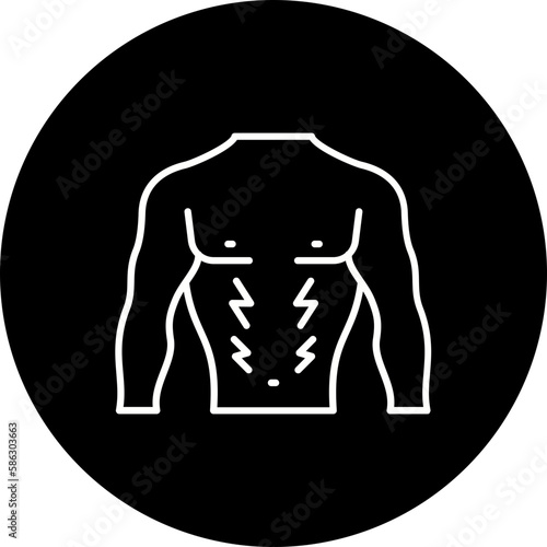 Body Pain Line Inverted Icon