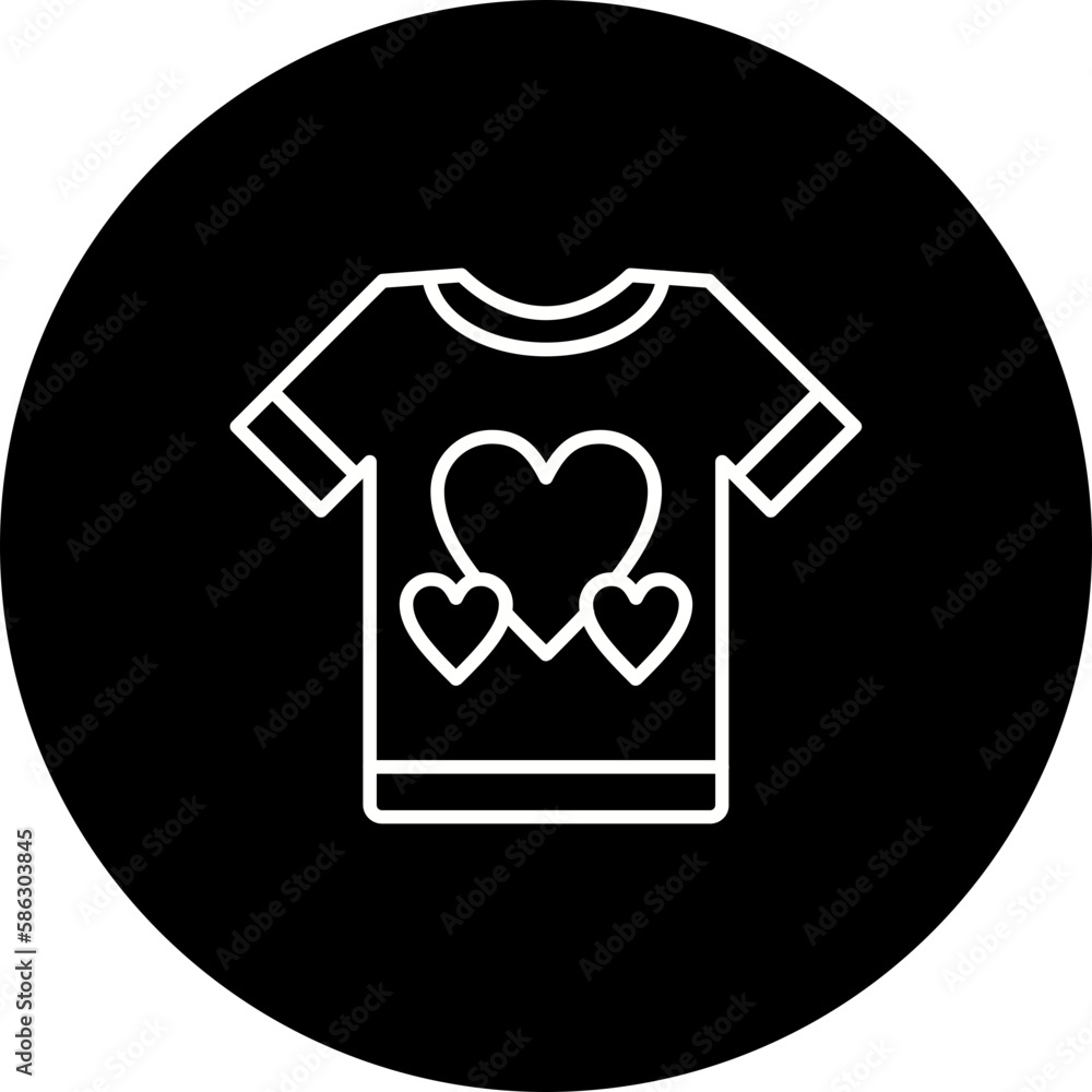 Tshirt Line Inverted Icon Tshirt Line Inverted Icon