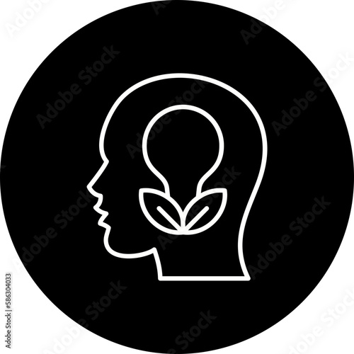 Think Green Line Inverted Icon