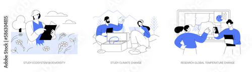 Climate studies abstract concept vector illustrations. photo