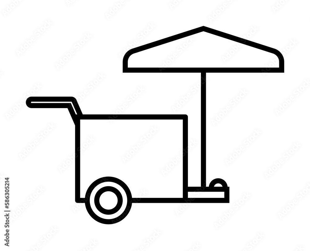 bench on wheels icon. Element of fast food for mobile concept and web apps icon. Thin line icon for website design and development, app development bench on wheels icon. Element of fast food for mobile concept and web apps icon. Thin line icon for website design and development, app development