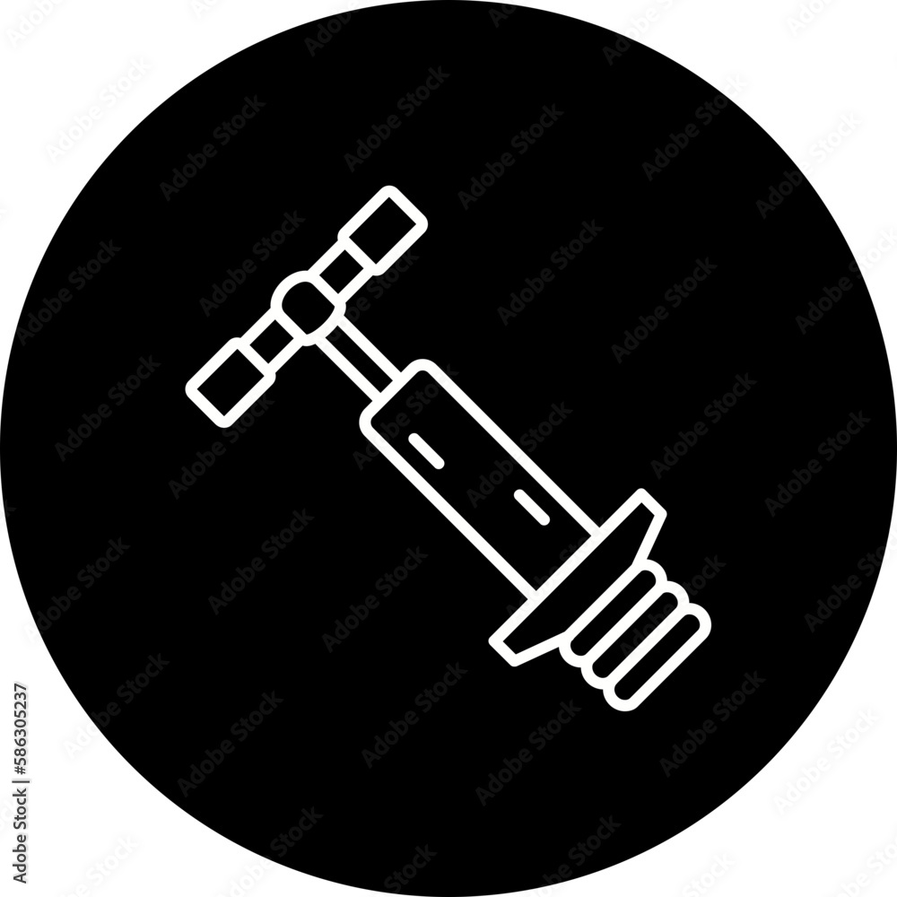 Pogo Stick Line Inverted Icon Pogo Stick Line Inverted Icon