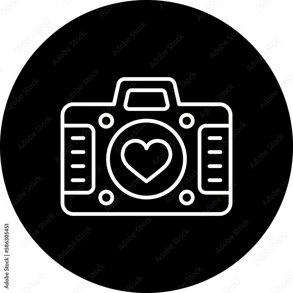Photo Camera Line Inverted Icon Photo Camera Line Inverted Icon