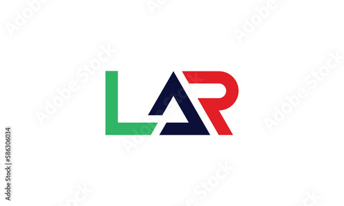 LAR logo. Initial letter LAR logo vector design