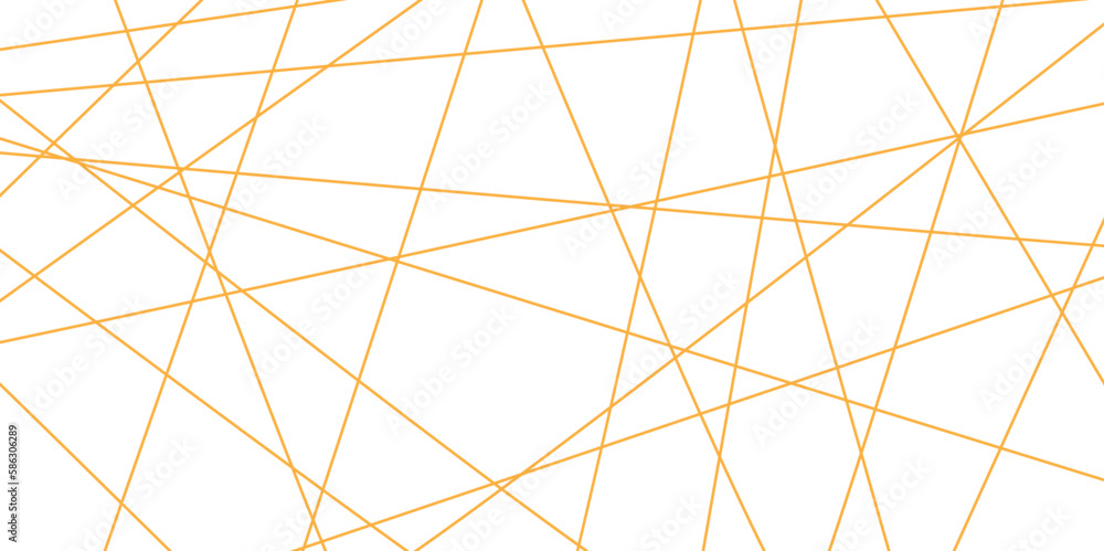 Obraz premium Abstract luxury golden geometric random chaotic lines with many squares and triangles shape background.