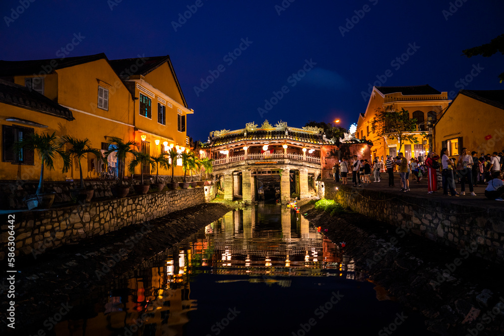 Japanese Bridge, a landmark of Hoi An, Vietnam Unesco World Heritage Site.