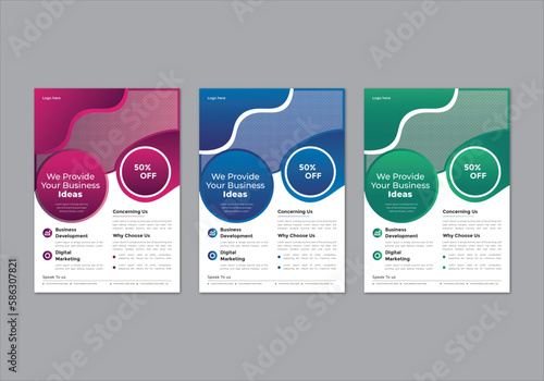 modern elegant trend professional business flyer design corporate
