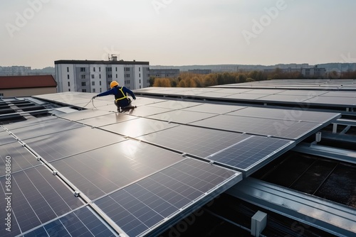 Solar energy plant installa...