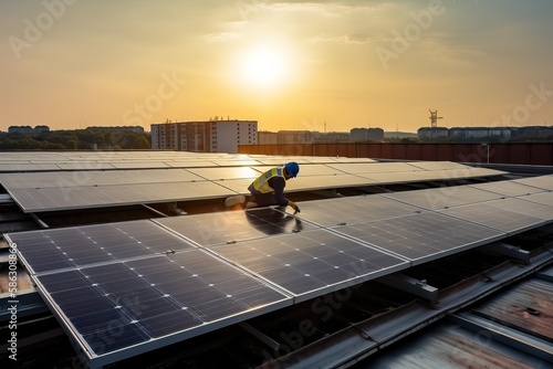 Solar energy plant installa...