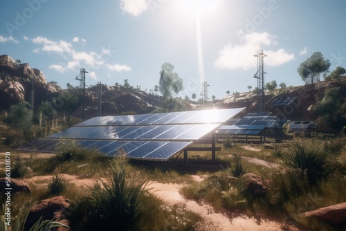 Solar energy plant installa...
