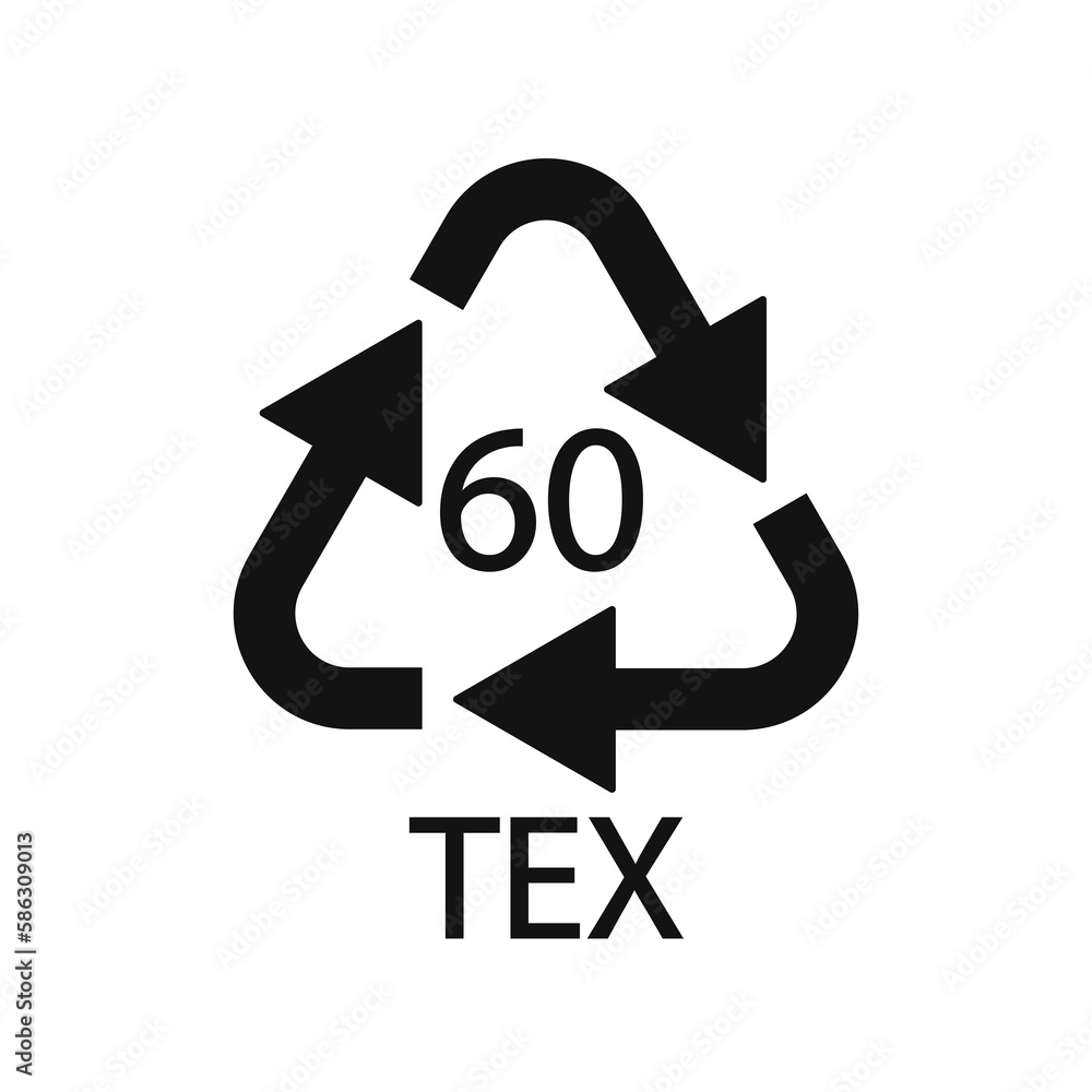 Bio matter organic material recycling code 60 TEX. Vector illustration Bio matter organic material recycling code 60 TEX. Vector illustration