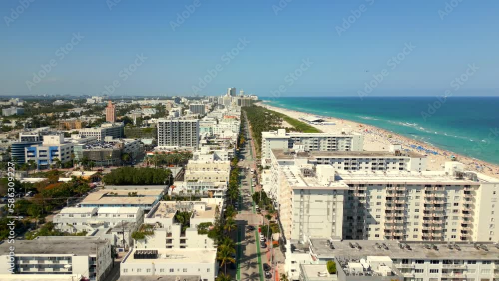 Miami Beach Spring time season 2023. 4k aerial drone video Miami Beach Spring time season 2023. 4k aerial drone video