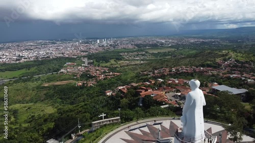 Juazeiro do Norte Crato Cariri Ceará Cidade Sertão Nordeste Estátua Padre Cícero Nossa Senhora Fatima Colina Horto Paisagem Igreja Museu Religião Religioso Chapada Araripe Religiosidade Drone Aéreo photo