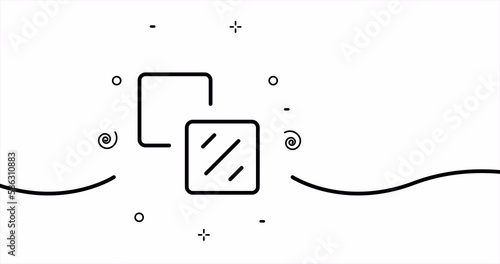 Sign symbolizing copying. gadget concept. One line drawing animation. Motion design. Animated technology logo. Video 4K.