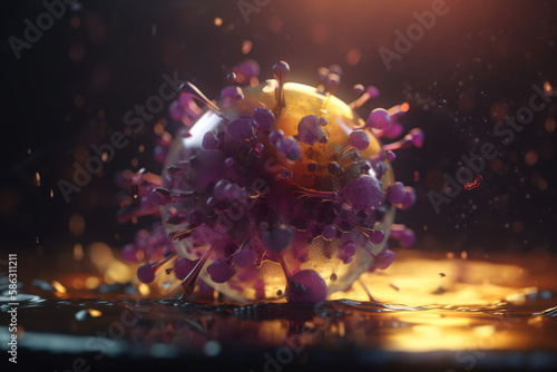 Detail of virus bacteria