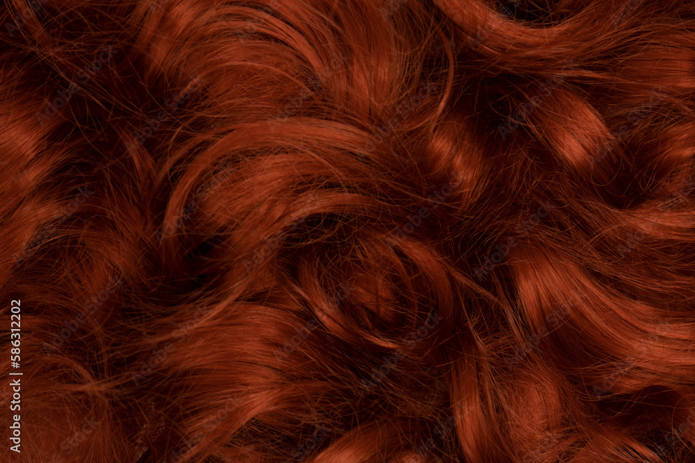 Naklejka premium Red hair as a background.