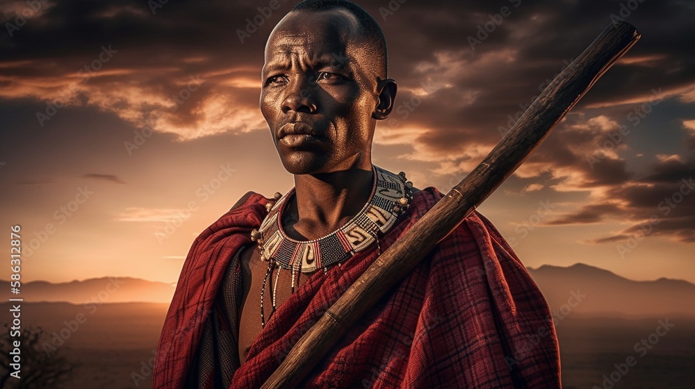 Obraz premium AI African Tribes: Intimate and Powerful Portraits Capturing the Beauty and Diversity of Traditional Cultures