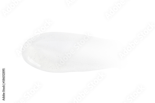 Transparent gel on a smear. Lubricant, gel, serum. Flowing, liquid, transparent. Isolated without background. PNG