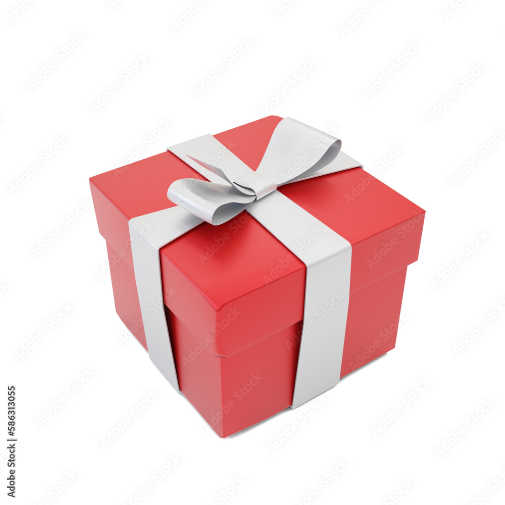 Fototapeta premium Prize Gift Box on Transparent Background