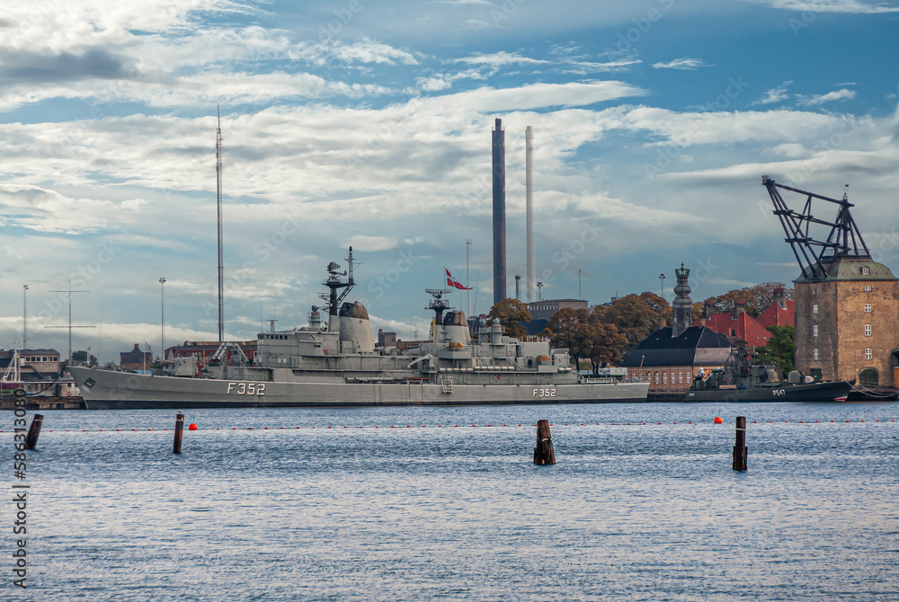 Copenhagen, Denmark - September 13, 2010: HDMS Peder Skram Museum.