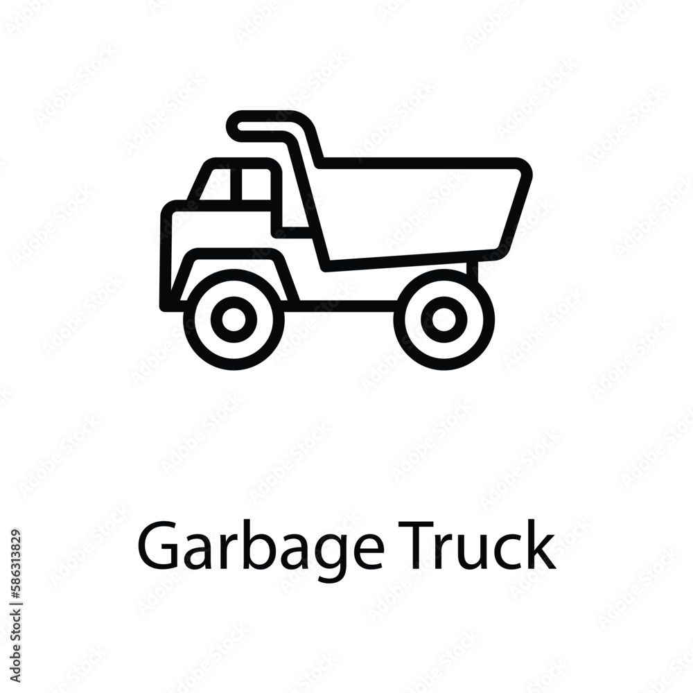 Garbage truck icon design stock illustration Garbage truck icon design stock illustration