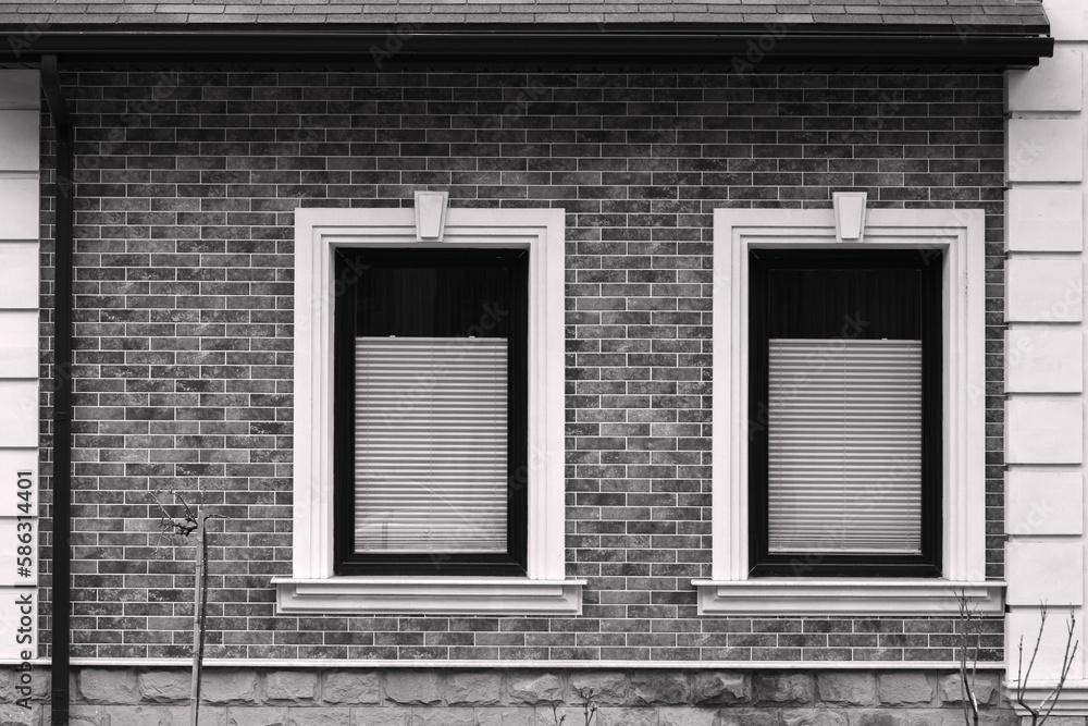 A black and white home facade A black and white home facade