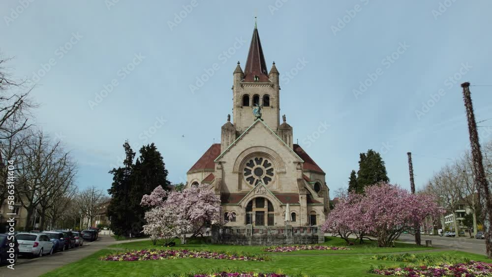 Paulus Church in Basel by drone Paulus Church in Basel by drone
