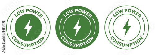 Low power consumption icon. vector line illustration