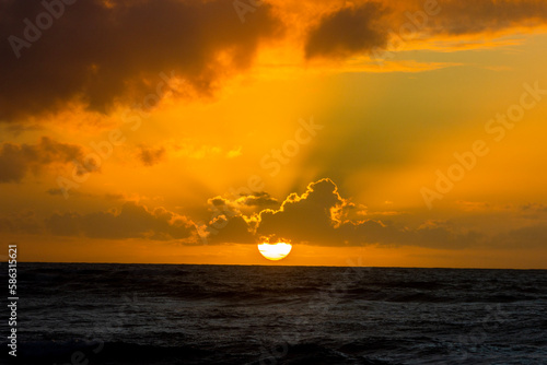sunset over the sea